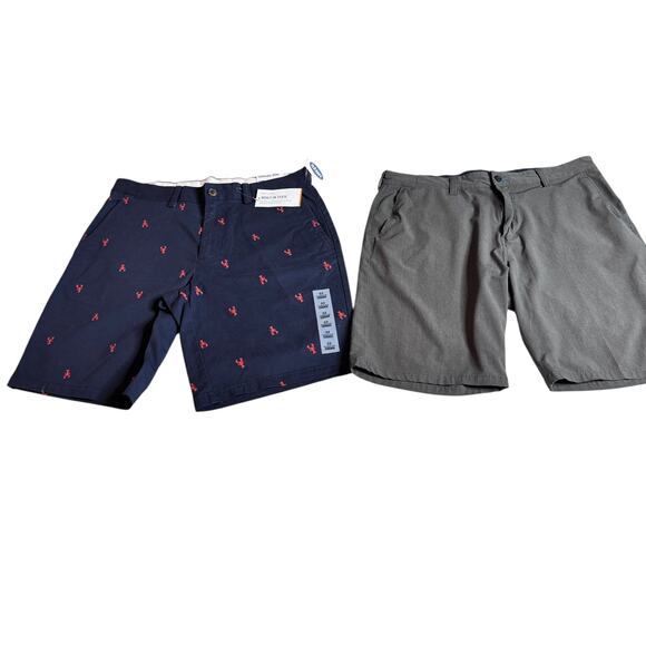 Men's Lot Shorts Pants Dressy Preppy sz 32 Crawfish Print + Billabong + Uniqlo - Picture 2 of 12